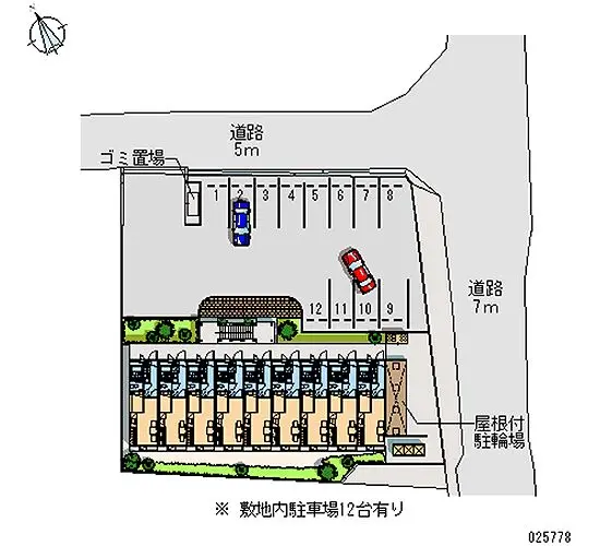 ★手数料０円★岡山市北区御舟入町 月極駐車場